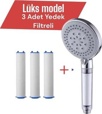 TRUVA 3 Adet Yedek Filtreli Lüks Model Duş Başlığı (Yeni Model)
