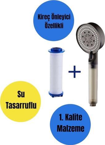 TRUVA Su Tasarruflu Kireç Önleyici Özellikli 1 Adet Yedek Filtreli Duş Başlığı