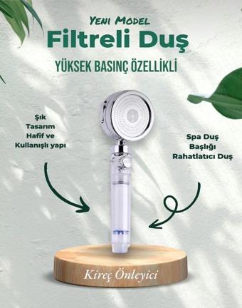 TRUVA Su Tasarruflu,Yüksek Basınç Özellikli,Kireç Önleyici Filtreli Duş Başlığı