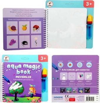 Lino Sihirli Boyama Kitabı Aqua Magic Book Mevsimler Tfl-1005
