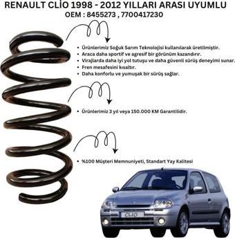 Ön Helezon Yay Takımı - 2 Adet Standart Yay ST127005F, Renault Clio (1998-2012) Uyumlu