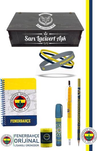 Fenerbahçe Orijinal Lisanslı Kalem Bileklik Bloknot Kalemtraş Silgi Hediyelik Set