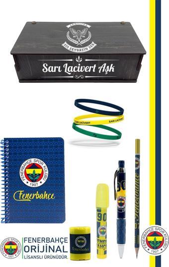 Fenerbahçe Orijinal Lisanslı Kalem Bileklik Bloknot Kalemtraş Silgi Hediyelik Set