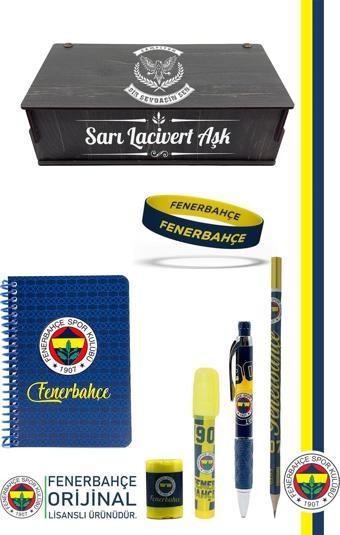 Fenerbahçe Orijinal Lisanslı Kalem Bileklik Bloknot Silgi Hediyelik Set