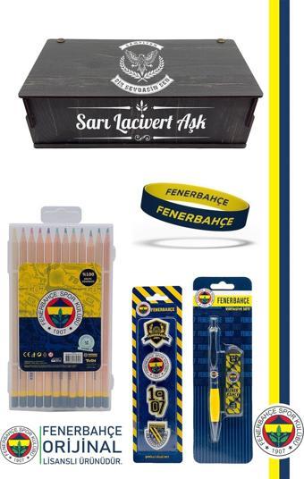 Fenerbahçe Orijinal Lisanslı Kalem Bileklik Kuru Boya Silgi Hediyelik Set