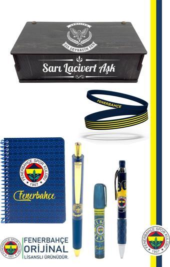 Fenerbahçe Orijinal Lisanslı Premium Kalem Bileklik Bloknot Silgi Hediyelik Set