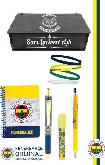 Fenerbahçe Orijinal Lisanslı Premium Kalem Bileklik Bloknot Silgi Hediyelik Set