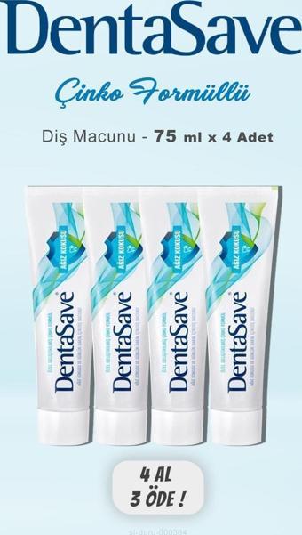 4 AL 3 ÖDE DentaSave Diş Macunu  Çinko Formül 75 ml