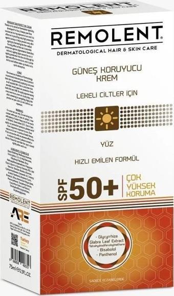 Remolent Güneş Kremi Lekeli Ciltler Spf50+ 75ml