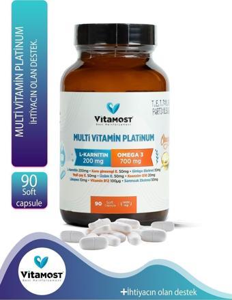 Vitamost Multi Vitamin Platinum 90 Soft Jel Kapsül 1400 Mg