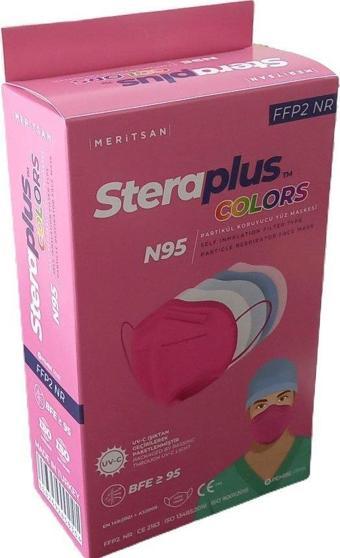 Steraplus Colors Ffp2 5 Katmanlı Telli N95 Maske 10'Lu - Pembe