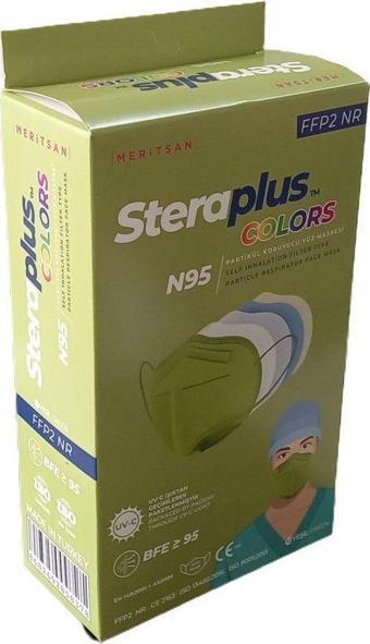 Steraplus Colors Ffp2 5 Katmanlı Telli N95 Maske 10'Lu - Yeşil