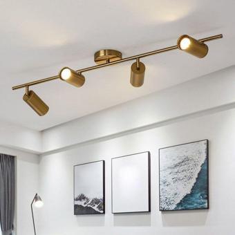 Rsylight Metal Modern 4 LÜ Eskitme Kaplama Led Spot Hareketli Avize Beyaz Ampullü