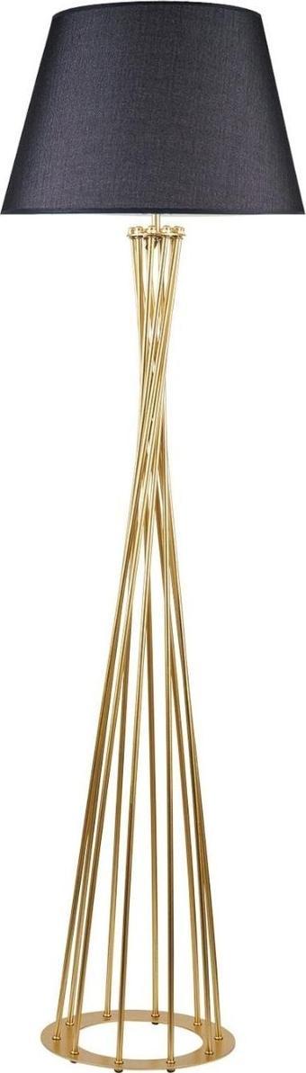 Dylight Retro Lambader Köşe Lambası Parlak Gold Siyah Başlık 45cm Başlık