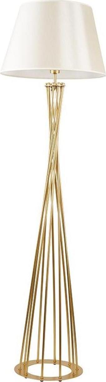 Retro Lambader Köşe Lambası Mat Gold Krem Başlık 45cm Başlık