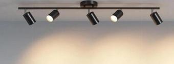Rsylight Metal Modern 5 Li Siyah Led Spot Avize Günışığı Ampullü