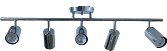 Dylight Retro Krom Hareketli Modern Spor 5 Li Led spot Avize GÜnışığı Ampullü