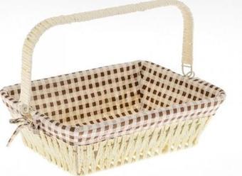 UN 8284 KREM RENGİ DİKDÖRTGEN EKMEK SEPETİ 25*17*12 CM