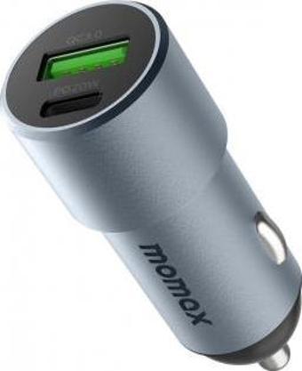 Momax UC15 38W Çift Çıkışlı Araç Şarj Aleti - UC15E Gri
