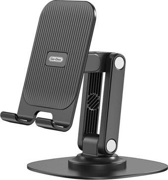 Go-Des GD-HD757 Taşınabilir Katlanabilir 360 Dönebilen Metal Telefon ve Tablet Standı