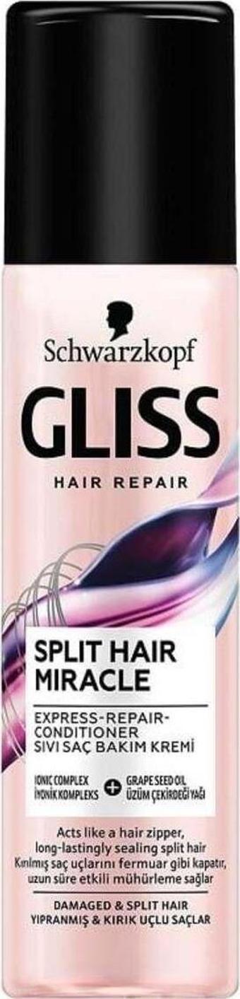 Gliss Split Hair Miracle Kırık Uçları Mühürleyen Sıvı Saç Bakım Kremi - Iyonik Kompleks Ve Üzüm Çeki