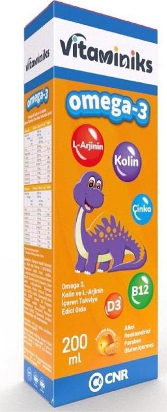 Cnr Organic Vitaminiks Omega 3 Kolin Ve L Arjinin Sıvı 200Ml
