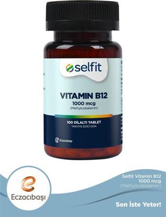 Selfit B12 Vitamini 1000 Mcg 100 Dilaltı Tablet Enerji Ve Sinir Sistemi Desteği