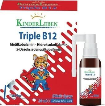 Kinderleben Triple B12 Vitamin B12 Sprey 20Ml