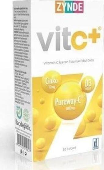 Zynde Vit C Vitamin C Içeren Takviye Edici Gıda 30 Tablet