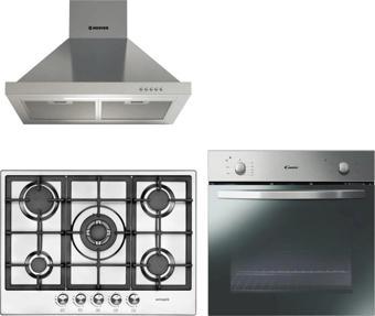 Candy / Fcs100X/E fırın + Hch6Mxtk davlumbaz + Eminçelik 2250x  1Wok Ocak  Ankastre Gömme  Ankastre
