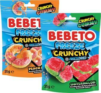 Bebeto Freeze Crunchy Şeftali ve Karpuz 35 gr 2 Adet