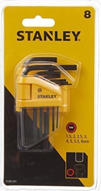 Stanley Marka: St069251 8 Parça Allen Anahtar Takımı Kategori: Anahtarlar