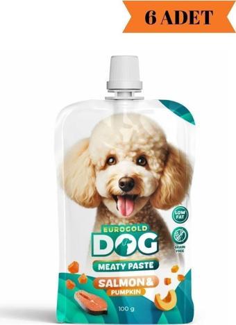 EuroGold Dog Meaty Paste Balkabağı - Somon Köpek Ödül Maması 100 Gr x 6 Adet