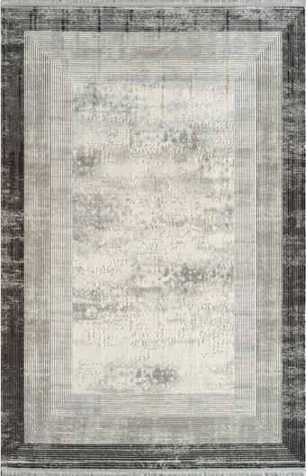 Royal Halı Kim Royal KC04A Antrasit Gri Akrilik Yumuşak Dokulu Modern Çerçeveli Halı
