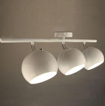 Rsylight Retro Beyaz 180 Derece Hareketli Modern Spor 3 Lü Led spot Avize Beyaz Ampullü