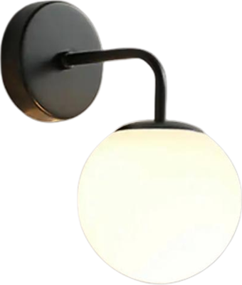 Ryslight Siyah Modern Opal Camlı Dekoratif Rustik Duvar  Aplik