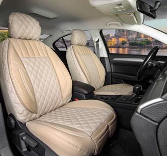 
Renault Fluence Lüx Yarı Deri Oto Koltuk Kılıfı Ön Arka Takım İstanbul Serisi BEJ