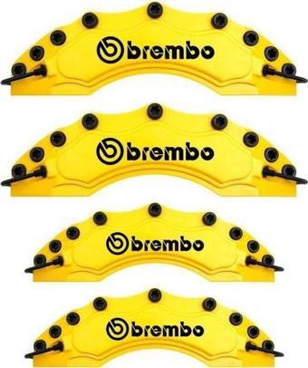 Egea Uyumlu Brembo Sarı Kaliper Kapağı 4 Parça Ön Arka Set