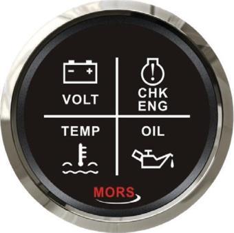 Mors Alarm Seti Göstergesi 4'Lü 12-24 Volt Siyah