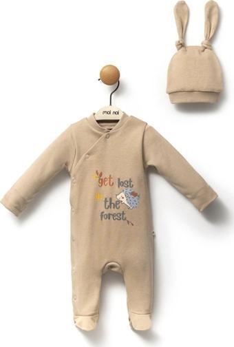 Moi Noi Kirpi Şapkalı Bebek Tulum MNB1183