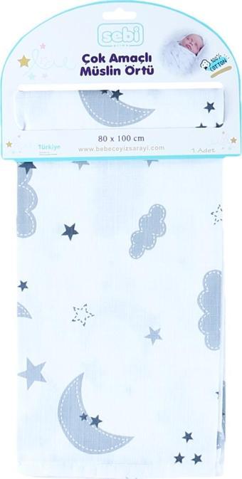 Sebi Bebe Çok Amaçlı Müslin Örtü 80x100 Cm