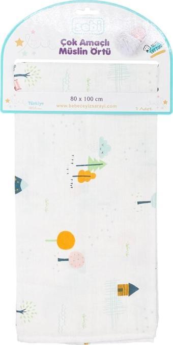 Sebi Bebe Çok Amaçlı Müslin Örtü 80x100 Cm