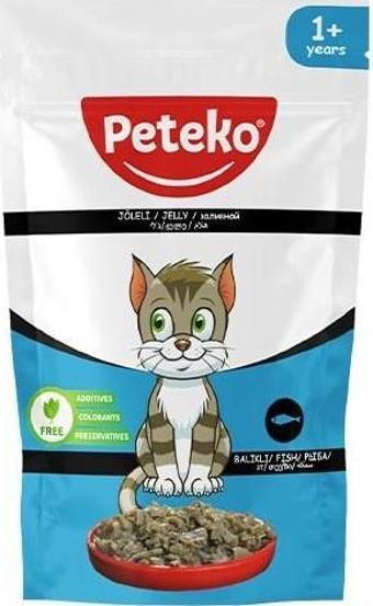 Peteko Pouch Jelly Balıklı Kedi Konserve 85 Gr