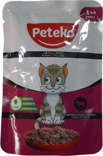 Peteko Pouch Jelly Biftekli Kedi Konserve 85 Gr