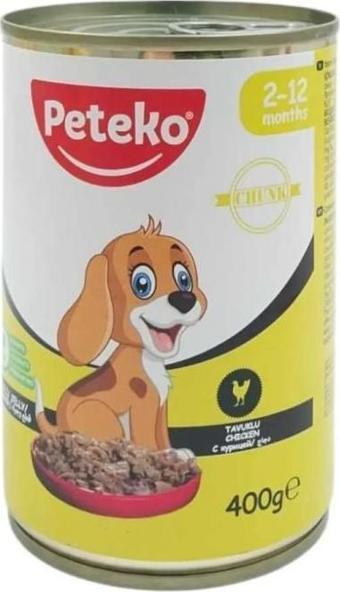 Peteko Puppy Tavuklu Yavru Köpek Konserve 400Gr