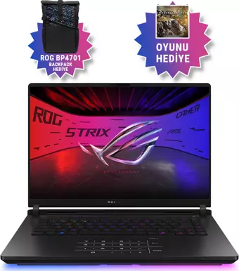 Asus ROG Strix SCAR 16 G635LW-RW140G 16GB RTX5080 Intel Ultra 9 275HX 32GB RAM 2TB Performance SSD 16 inç WQXGA 240Hz