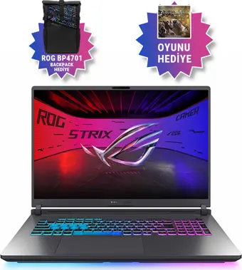 Asus ROG Strix G18 G815LW-S9126 16GB RTX5080 175w Intel Ultra 9 275HX 32GB RAM 1TB SSD 18 inç WQXGA 240Hz