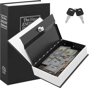 Ayt Sunup SN- 26086 Kitap Görünümlü Metal Kasa Kumbara Tipi 180x115x55mm Giz li Saklama Kasası