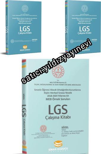 meb örnek soruları lgs  sözel ve sayısal çalışma soruları 3'lü set - sinan kuzucu - Sinan Kuzucu Yayınları