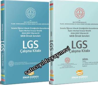meb örnek soruları lgs sözel ve sayısal(matematik) çalışma kitabı - sinan kuzucu - Sinan Kuzucu Yayınları
